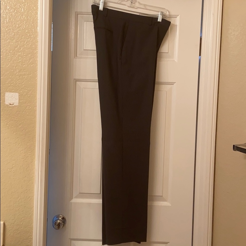 Charcoal pinstripe blazer  pants suit wool blend - Picture 3 of 12